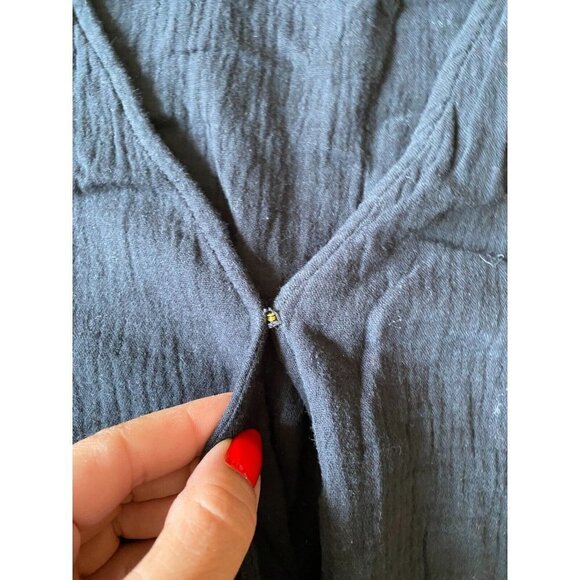 L*SPACE Bnwot One Piece Tie Strap Black Jumpsuit Size Medium New Jogger - Picture 3 of 7